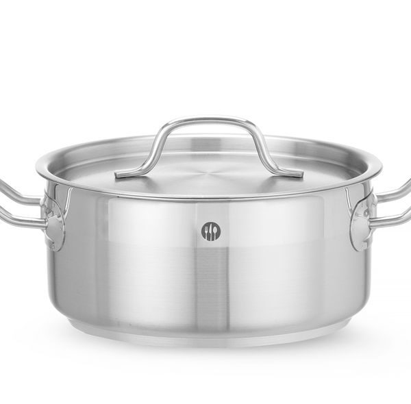 Stew pot low - with lid