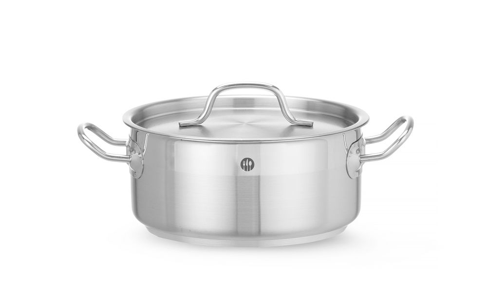 Stew pot low - with lid