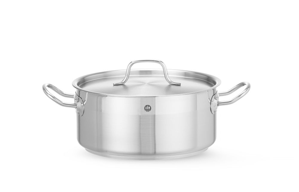 Stew pot low - with lid