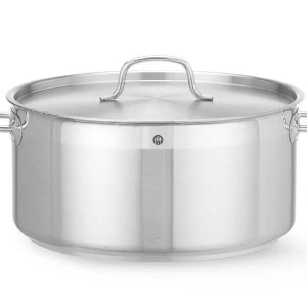 Stew pot low - with lid