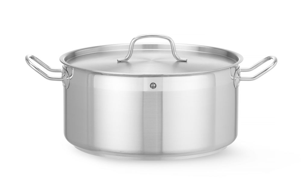 Stew pot low - with lid