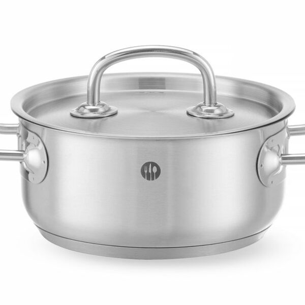 Stew pot low - with lid