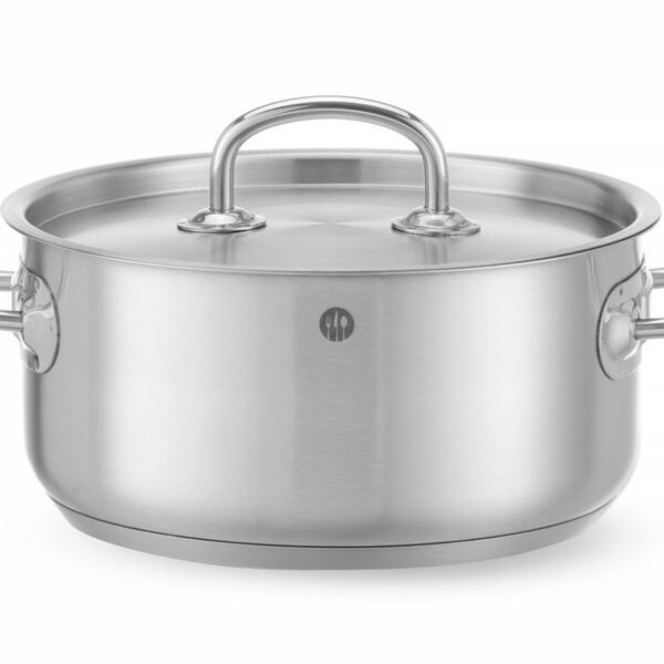 Stew pot low - with lid
