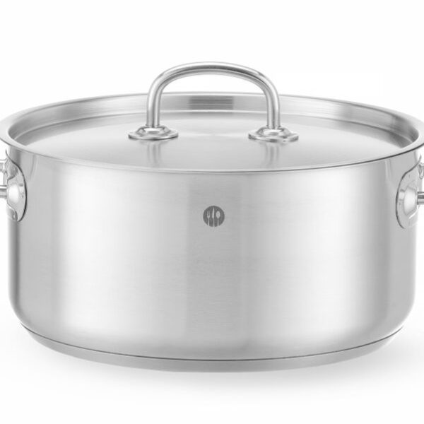 Stew pot low - with lid