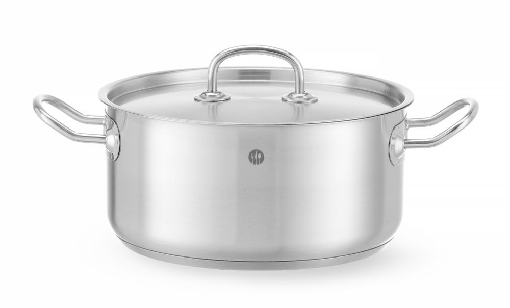 Stew pot low - with lid