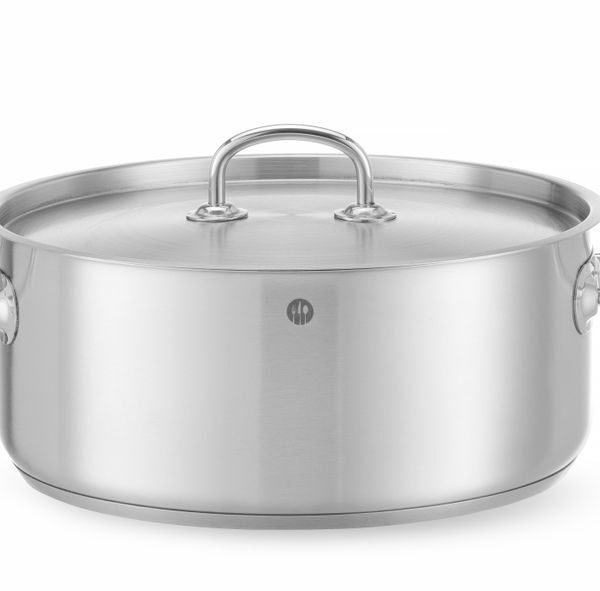 Stew pot low - with lid