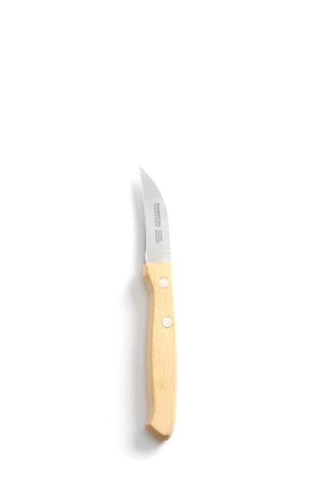 Paring knife with wooden handle