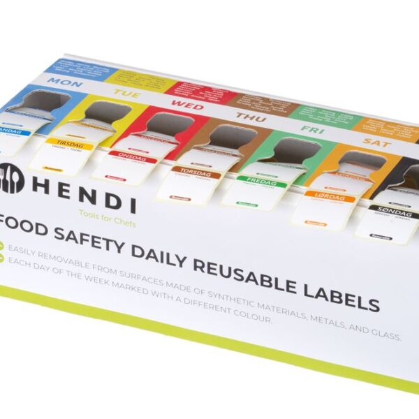 Set of food safety stickers