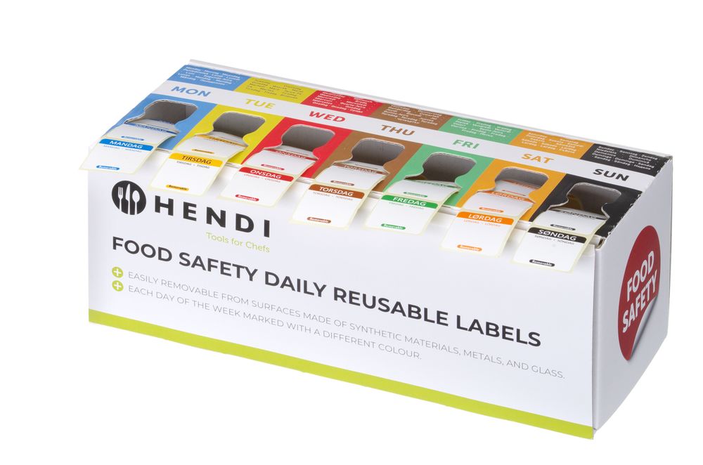 Set of food safety stickers