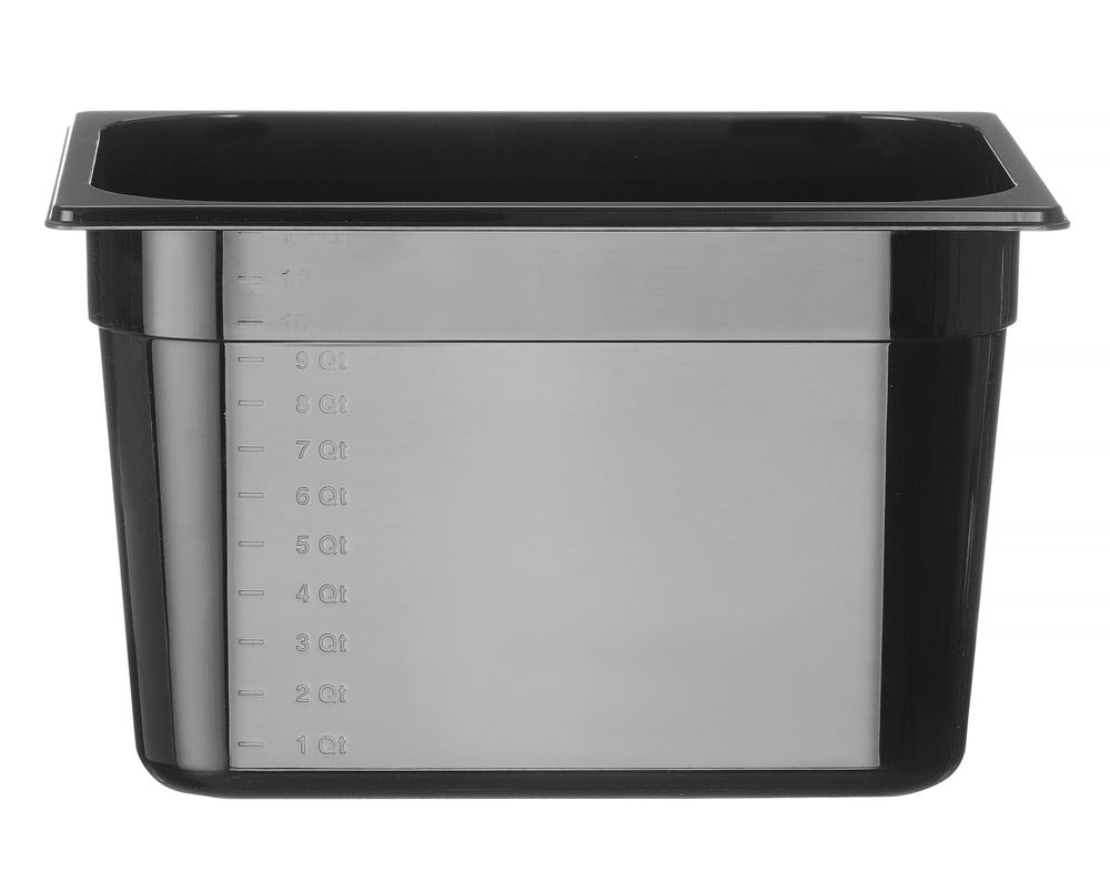 Container GN 1/2 black polycarbonate