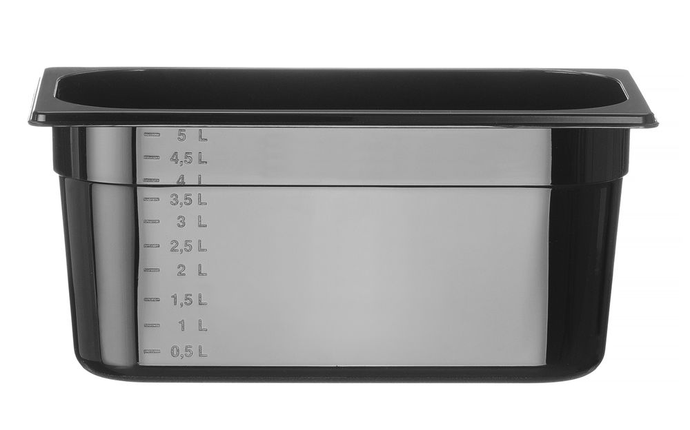 Container GN 1/3 black polycarbonate