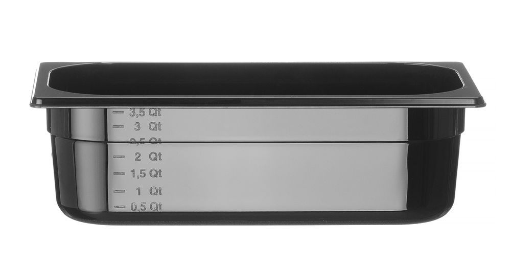 Container GN 1/3 black polycarbonate