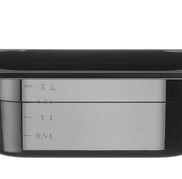 Container GN 1/4 black polycarbonate