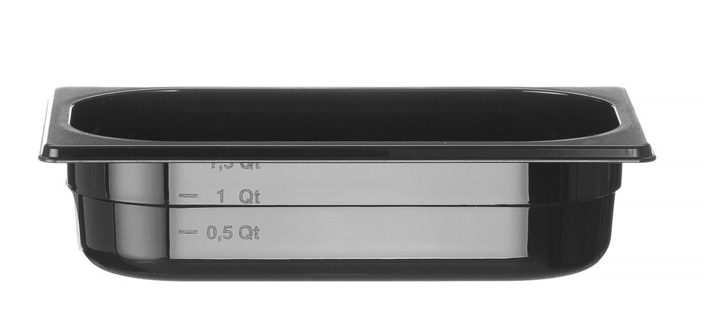 Container GN 1/4 black polycarbonate
