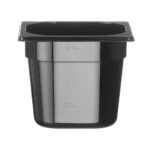 Container GN 1/6 black polycarbonate