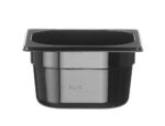 Container GN 1/6 black polycarbonate