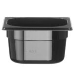 Container GN 1/6 black polycarbonate
