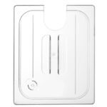 Lid for GN containers with sous vide stick recess