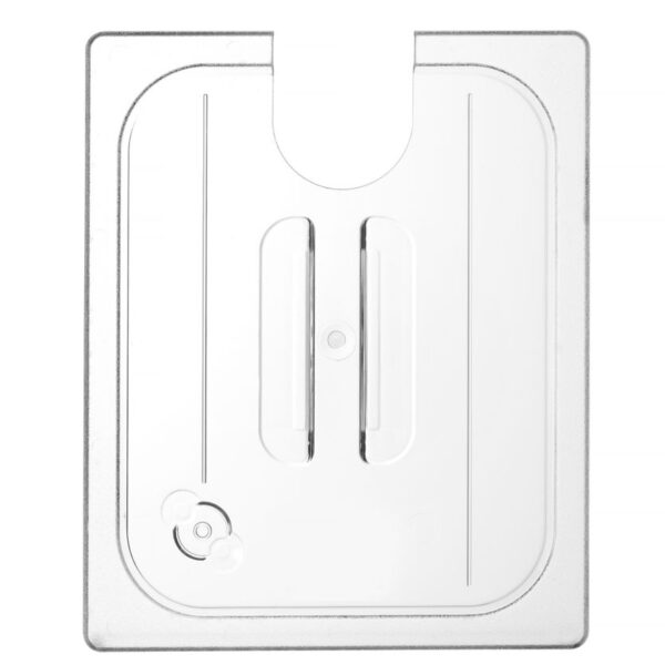 Lid for GN containers with sous vide stick recess