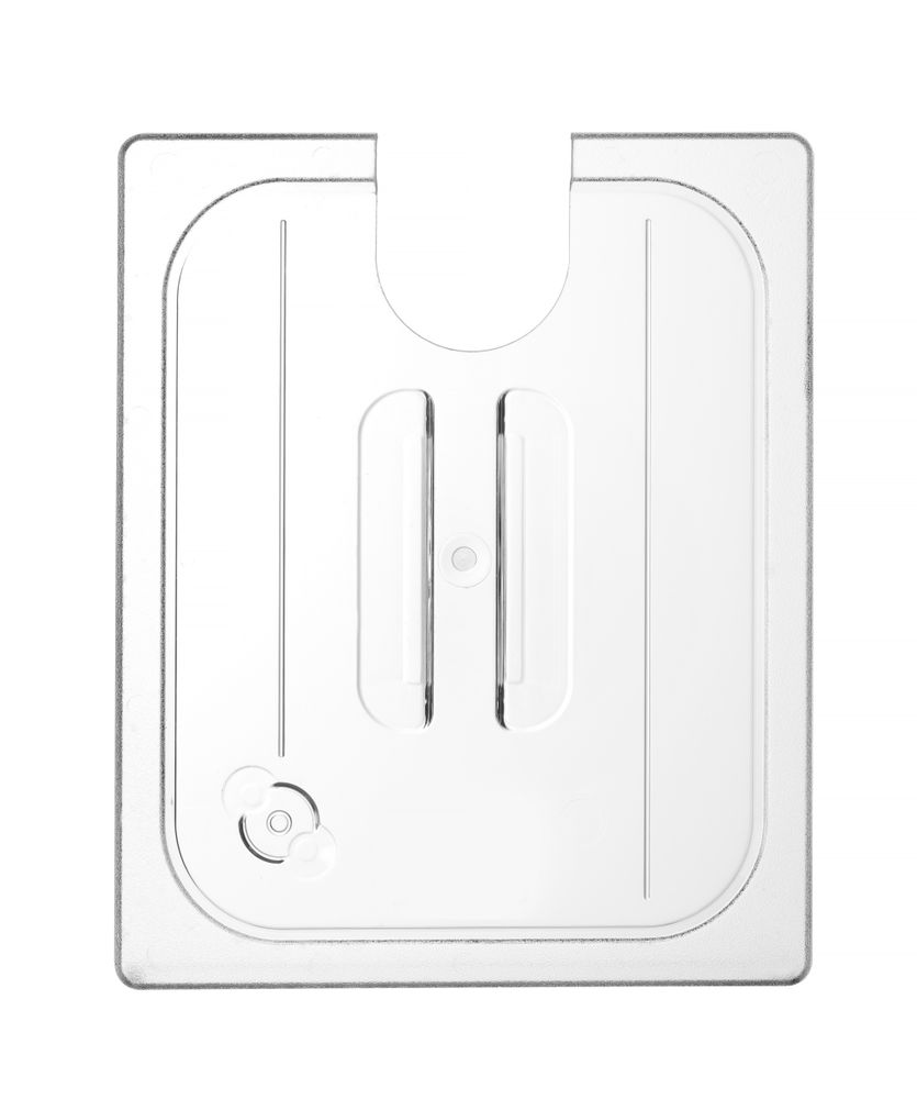 Lid for GN containers with sous vide stick recess