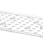 Perforated drip shelf for GN containers polycarbonate