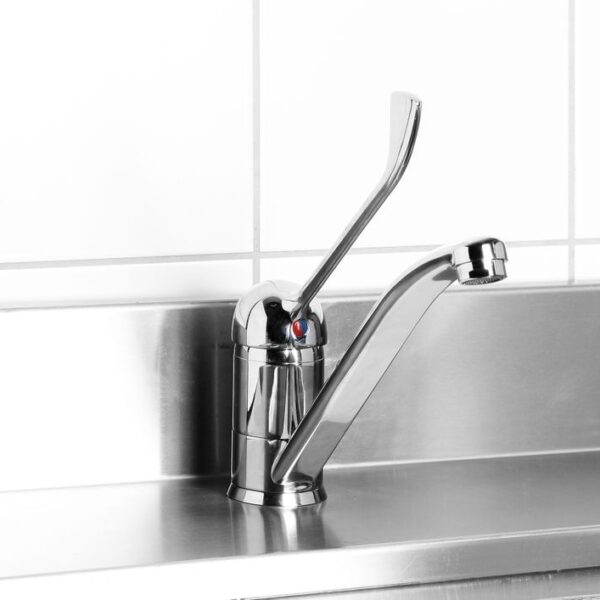 Sink tap with long lever