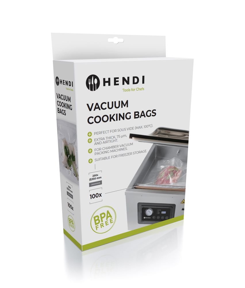 Sous-vide cooking bags for vacuum packing machines