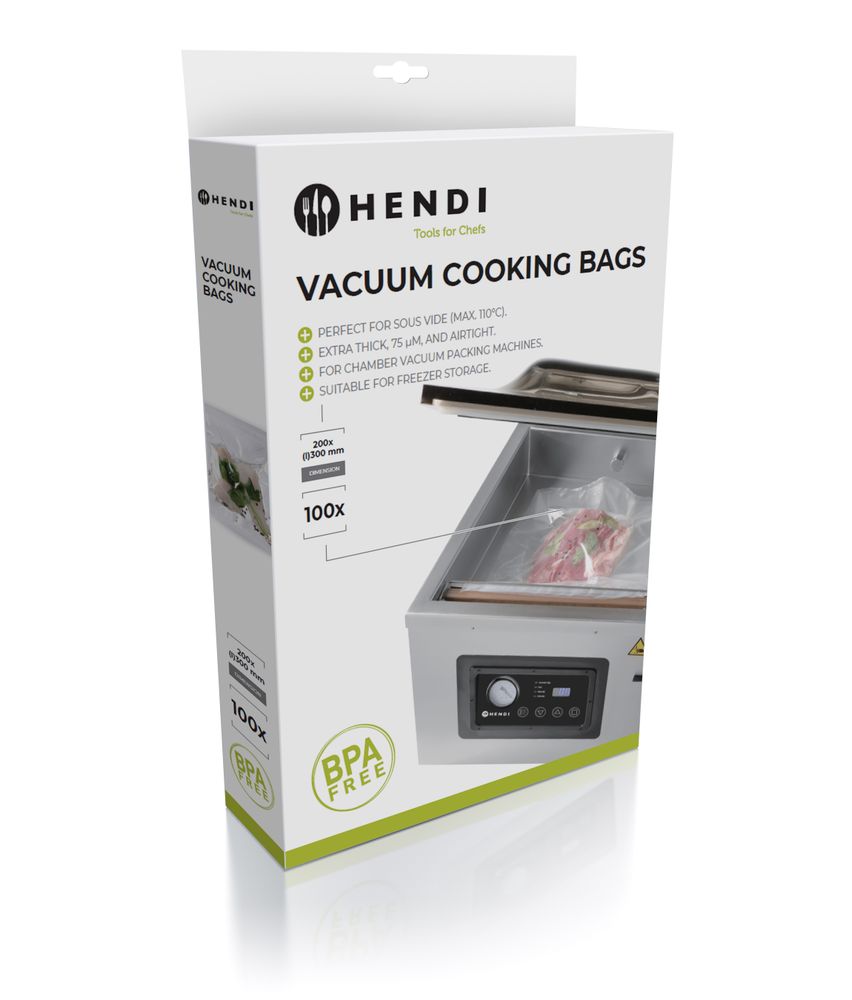 Sous-vide cooking bags for vacuum packing machines