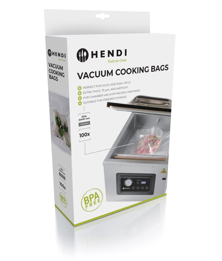 Sous-vide cooking bags for vacuum packing machines