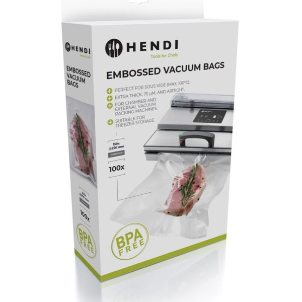 Embossed vacuum bags