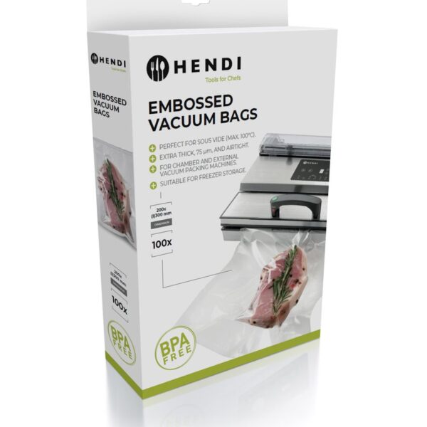 Embossed vacuum bags