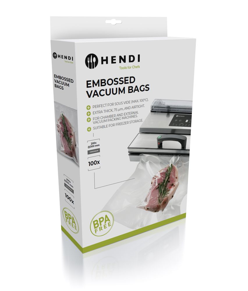 Embossed vacuum bags