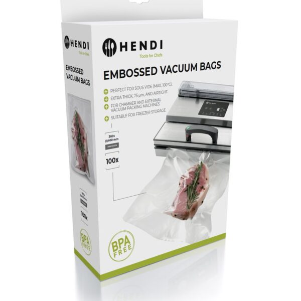 Embossed vacuum bags