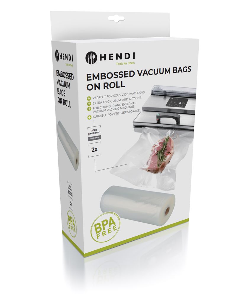 Embossed vacuum bags on roll - 2 pcs