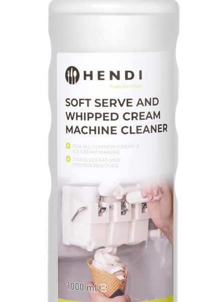 Soft serve and whipped cream machine cleaner