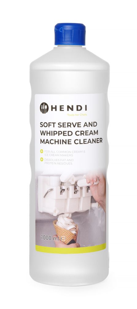 Soft serve and whipped cream machine cleaner