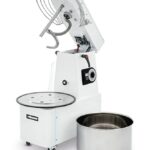 Spiral mixer with rising head and removable bowl