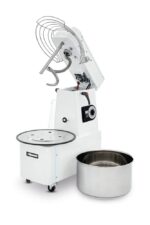 Spiral mixer with rising head and removable bowl