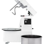 Spiral mixer with rising head and removable bowl