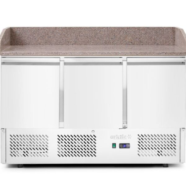 Three door pizza counter with cooling display 380+40L