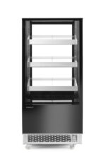 Refrigerated display cabinets with 3 slanted shelves