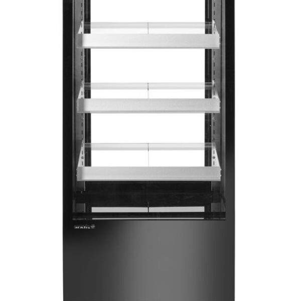 Refrigerated display cabinets with 3 slanted shelves