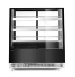 Refrigerated display cabinets with 3 slanted shelves