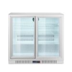 Back bar refrigerator with 2 sliding doors