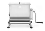 Meat mixer with tilting tank