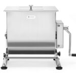 Meat mixer with tilting tank