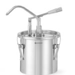 Stainless steel sauce container with dispenser