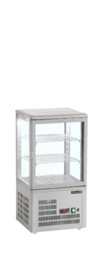 TEFCOLD Glazen koelvitrinecountertop voor presentatie en bewaren - UPD60-GREY