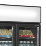 TEFCOLD Zwarte 2-deurs displaykoeler met canopy - FSC891H Black - Afbeelding 3