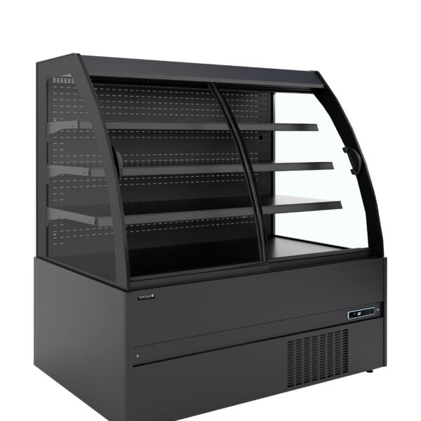 TEFCOLD Compacte zwarte wandkoeler met schuifdeuren - MC+B150S Low